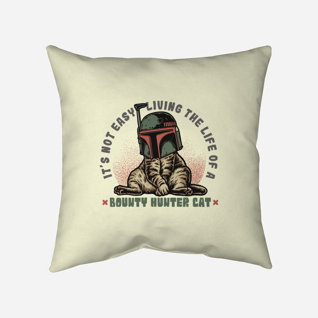 Bounty Hunter Cat-None-Removable Cover-Throw Pillow-gorillafamstudio