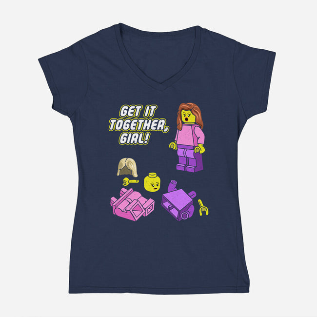 Get It Together Girl-Womens-V-Neck-Tee-dwarmuth