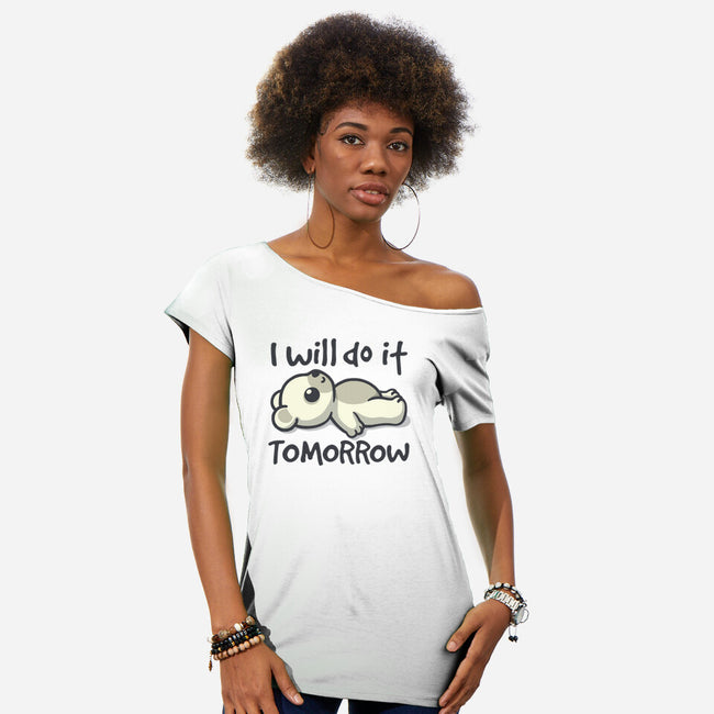 I Will Do It Tomorrow-Womens-Off Shoulder-Tee-NemiMakeit