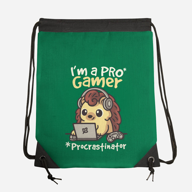 Pro Gamer Procrastinator-None-Drawstring-Bag-NemiMakeit