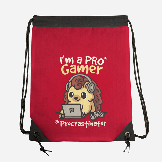 Pro Gamer Procrastinator-None-Drawstring-Bag-NemiMakeit