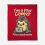 Pro Gamer Procrastinator-None-Fleece-Blanket-NemiMakeit