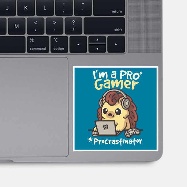 Pro Gamer Procrastinator-None-Glossy-Sticker-NemiMakeit