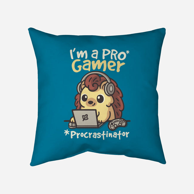 Pro Gamer Procrastinator-None-Non-Removable Cover w Insert-Throw Pillow-NemiMakeit