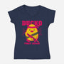 Ducko First Quack-Womens-V-Neck-Tee-estudiofitas