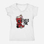 Dead But Fine-Womens-V-Neck-Tee-turborat14