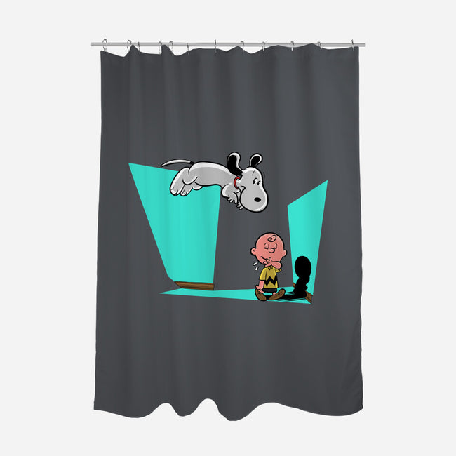 Kid And Beagle-None-Polyester-Shower Curtain-zascanauta