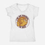 I'm An Animal In Bed-Womens-V-Neck-Tee-tobefonseca