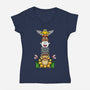 Totem Of Terror-Womens-V-Neck-Tee-drbutler