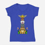 Totem Of Terror-Womens-V-Neck-Tee-drbutler