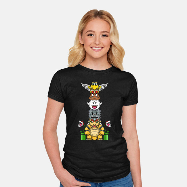 Totem Of Terror-Womens-Fitted-Tee-drbutler