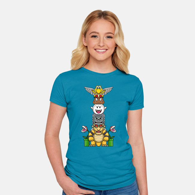 Totem Of Terror-Womens-Fitted-Tee-drbutler