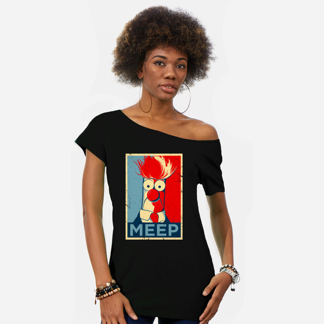 Vote Meep-Womens-Off Shoulder-Tee-drbutler