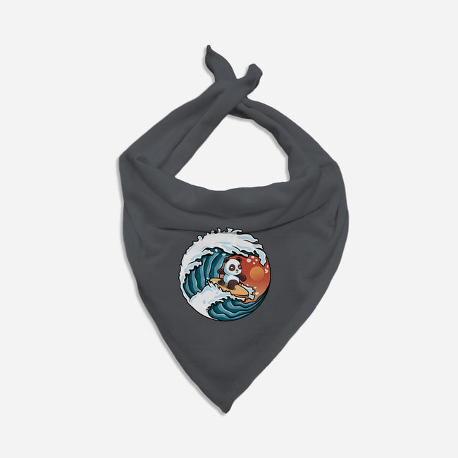 Surfing Panda-Cat-Bandana-Pet Collar-erion_designs