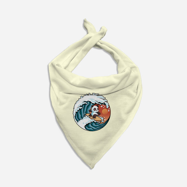 Surfing Panda-Cat-Bandana-Pet Collar-erion_designs