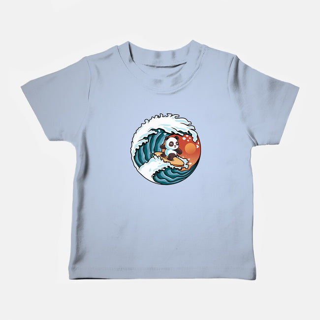 Surfing Panda-Baby-Basic-Tee-erion_designs