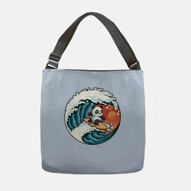 Surfing Panda-None-Adjustable Tote-Bag-erion_designs