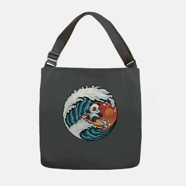 Surfing Panda-None-Adjustable Tote-Bag-erion_designs