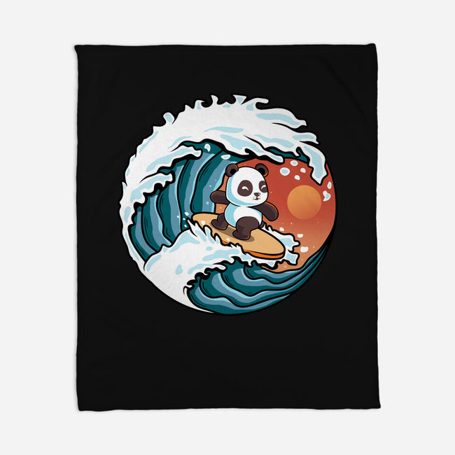 Surfing Panda-None-Fleece-Blanket-erion_designs