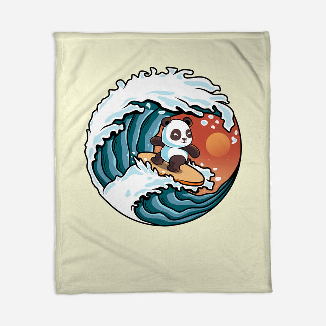 Surfing Panda-None-Fleece-Blanket-erion_designs