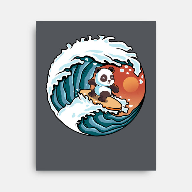 Surfing Panda-None-Stretched-Canvas-erion_designs
