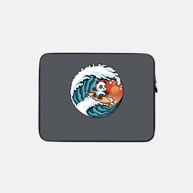 Surfing Panda-None-Zippered-Laptop Sleeve-erion_designs