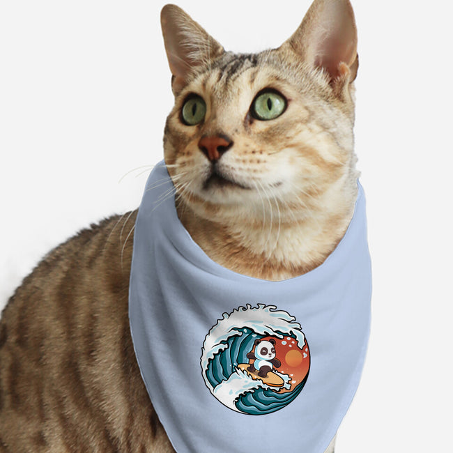 Surfing Panda-Cat-Bandana-Pet Collar-erion_designs