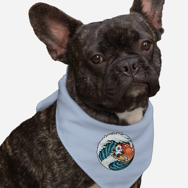 Surfing Panda-Dog-Bandana-Pet Collar-erion_designs