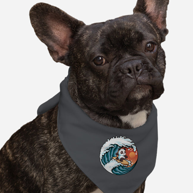 Surfing Panda-Dog-Bandana-Pet Collar-erion_designs