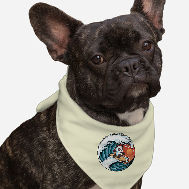 Surfing Panda-Dog-Bandana-Pet Collar-erion_designs