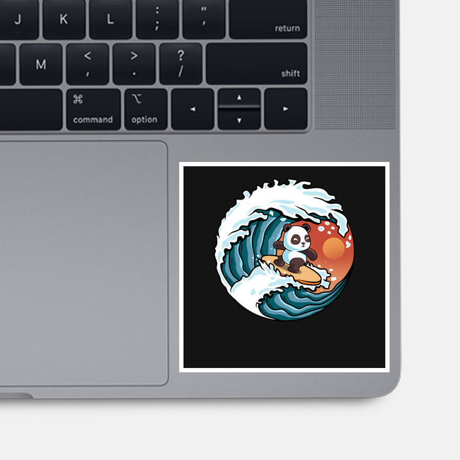 Surfing Panda-None-Glossy-Sticker-erion_designs