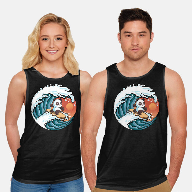 Surfing Panda-Unisex-Basic-Tank-erion_designs