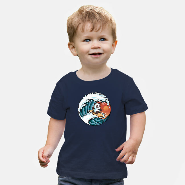 Surfing Panda-Baby-Basic-Tee-erion_designs