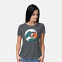 Surfing Panda-Womens-Basic-Tee-erion_designs