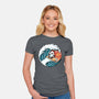 Surfing Panda-Womens-Fitted-Tee-erion_designs