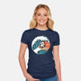 Surfing Panda-Womens-Fitted-Tee-erion_designs