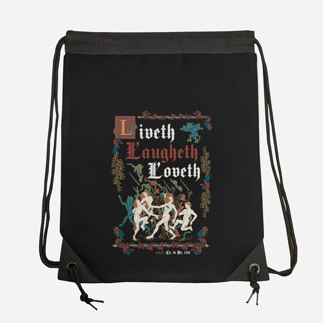 Live Laugh Love Medieval Style-None-Drawstring-Bag-Nemons