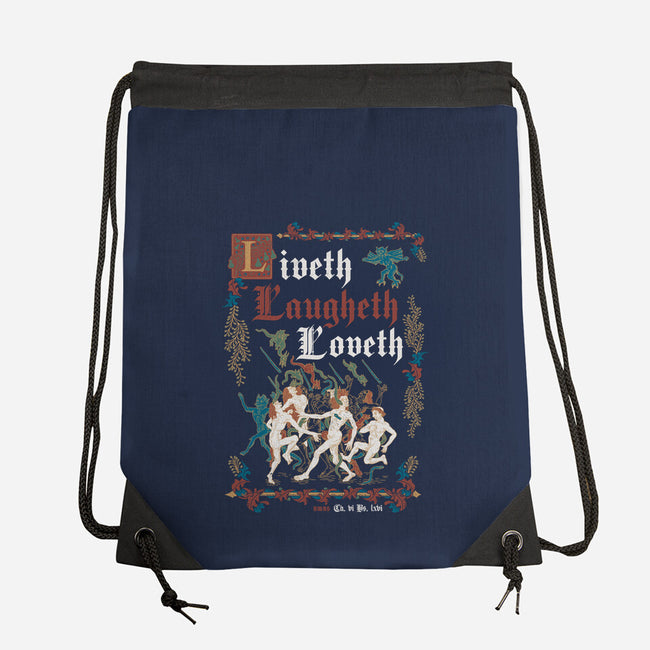 Live Laugh Love Medieval Style-None-Drawstring-Bag-Nemons