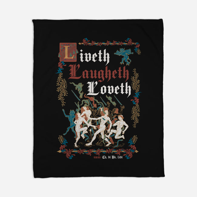 Live Laugh Love Medieval Style-None-Fleece-Blanket-Nemons