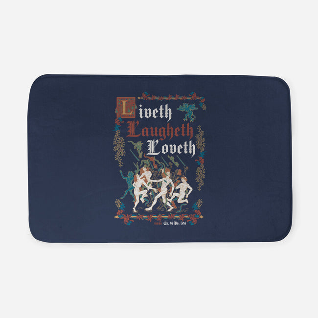 Live Laugh Love Medieval Style-None-Memory Foam-Bath Mat-Nemons