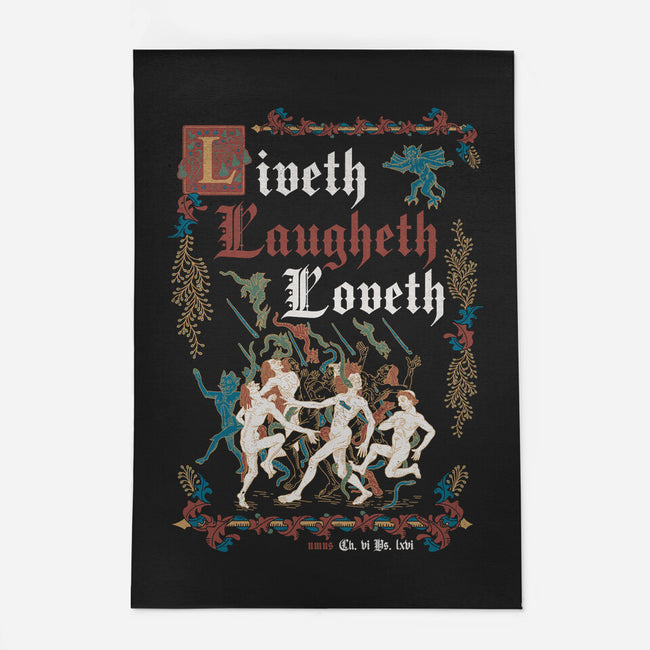 Live Laugh Love Medieval Style-None-Outdoor-Rug-Nemons