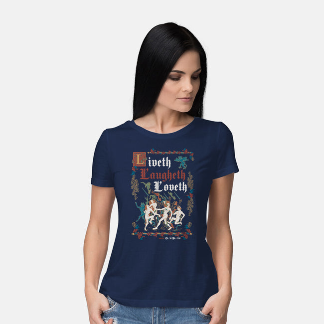 Live Laugh Love Medieval Style-Womens-Basic-Tee-Nemons