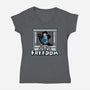 Free Mouse-Womens-V-Neck-Tee-Raffiti