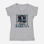 Free Mouse-Womens-V-Neck-Tee-Raffiti