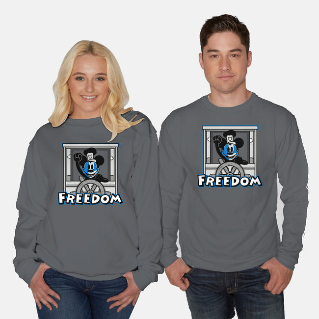 Free Mouse-Unisex-Crew Neck-Sweatshirt-Raffiti