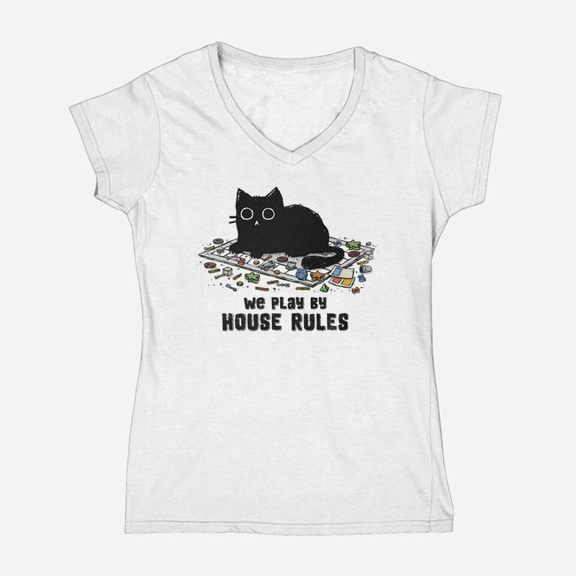 We Play By House Rules-Womens-V-Neck-Tee-kg07