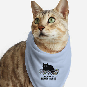 We Play By House Rules-Cat-Bandana-Pet Collar-kg07