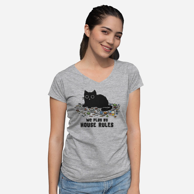 We Play By House Rules-Womens-V-Neck-Tee-kg07