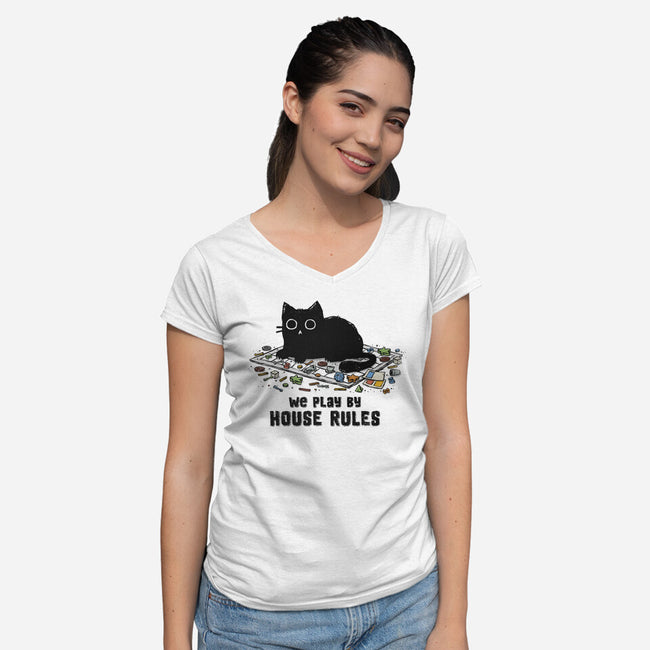 We Play By House Rules-Womens-V-Neck-Tee-kg07