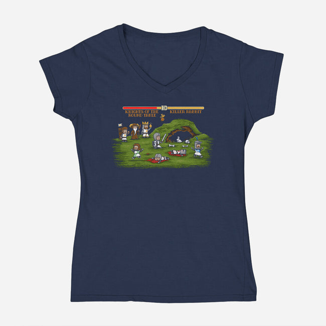 The Final Fight-Womens-V-Neck-Tee-kg07